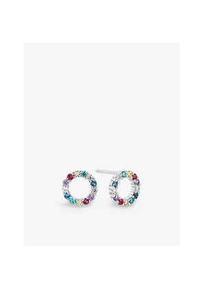 Sif Jakobs Biella Circular Sterling-Silver and Zirconia Stud Earrings
