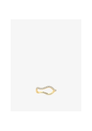Womens Sif Jakobs Ellera Waves 18ct Yellow Gold-Plated Sterling Silver and Zirconia Ring