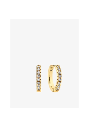 Womens Sif Jakobs Ellera Medio 18ct Gold-Plated Sterling-Silver and Zirconia Hoop Earrings