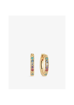 Womens Sif Jakobs Ellera Medio 18ct Gold-Plated Sterling-Silver and Zirconia Hoop Earrings