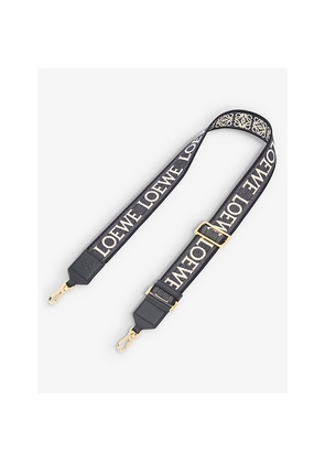 Womens Loewe Anagram Logo-Print Cotton-Blend Bag Strap