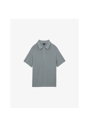 Mens Reiss Estate Half-Zip Knitted Polo Top