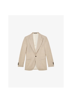 Mens Reiss Fibre Peak-Lapel Wool Blazer