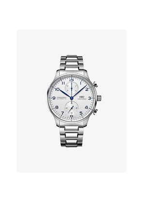 Mens Iwc Portugieser Chronograph 41mm Stainless Steel Automatic Watch