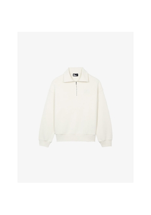 Mens The Kooples Brand-Embroidered Zip-Up Cotton Sweatshirt