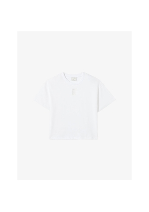 Womens Claudie Pierlot Branded Relaxed-Fit Cotton-Jersey T-Shirt