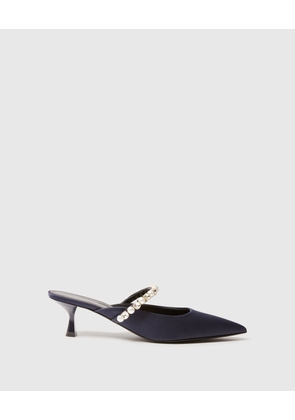 Stella McCartney - Elsa Pearl-Embellished Kitten Heels, Woman, Buttermilk, Size: 35