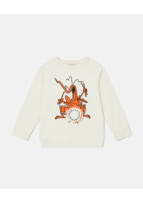 Stella McCartney - Bug Band Graphic Sweatshirt, Woman, Cream-Colour, Size: 8