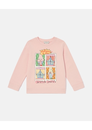 Stella McCartney - Stella Hotel Graphic Sweatshirt, Woman, Pink, Size: 4
