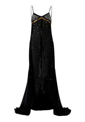 SIEDRÉS Vesina Embellished Chiffon Maxi Dress - Moda Operandi