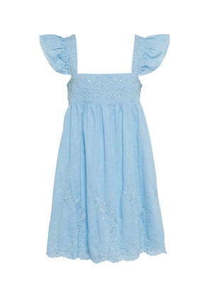 Juliet Dunn Baby Doll embroidered cotton minidress