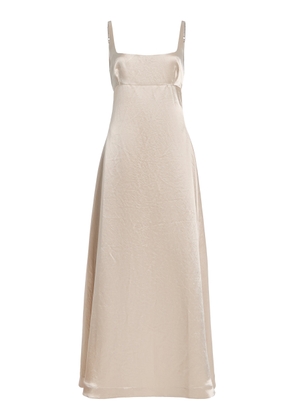 BONDI BORN Kobe Exposed-Back Linen-Blend Maxi Dress - Moda Operandi