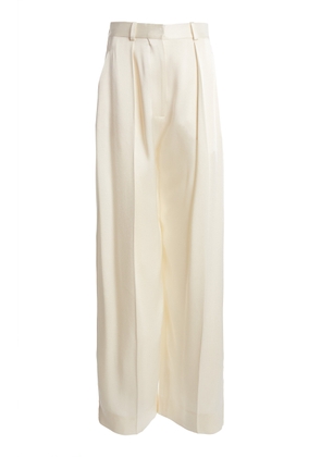 Victoria Beckham Pajama-Style Satin Wide-Leg Pants - Moda Operandi