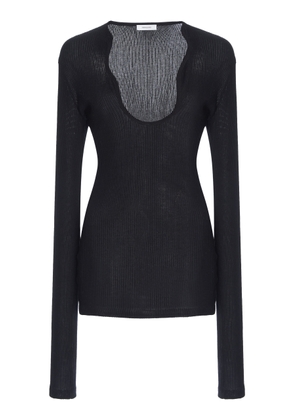 Ferragamo Cutaway Cotton Top - Moda Operandi