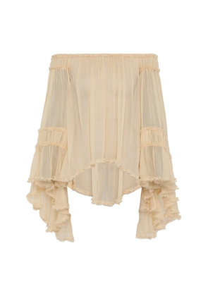 Zimmermann Rebellion Fray Flutter Blouse - Moda Operandi