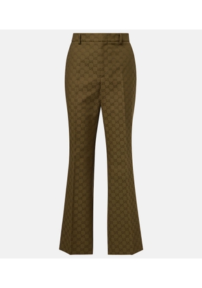 Gucci GG Canvas cotton-blend bootcut pants