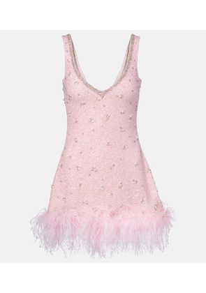 Clio Peppiatt Coralina crystal-embellished minidress
