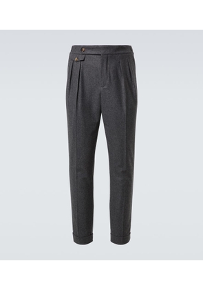 Brunello Cucinelli Pleated virgin wool slim pants