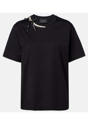 Simone Rocha Embellished cotton jersey T-shirt