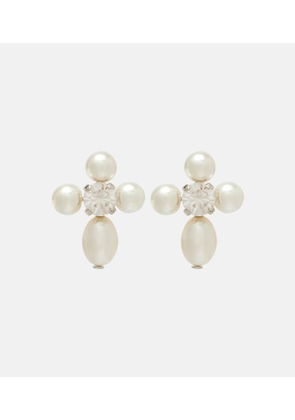 Simone Rocha Pebble pearl and crystal-embellished earrings