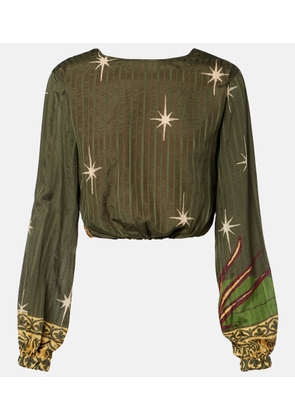 Johanna Ortiz Afterwork printed jacquard blouse