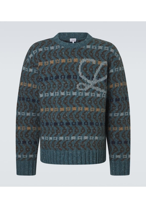 Loewe Logo intarsia wool-blend sweater