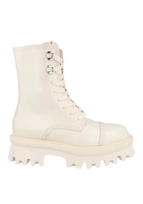 Ferragamo Kira Leather Combat Boots