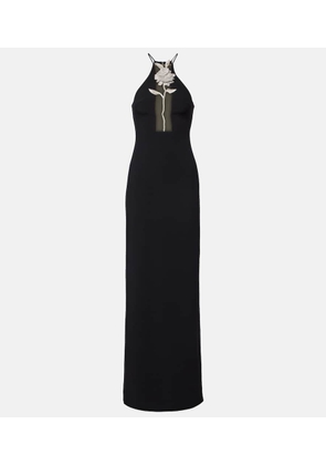 David Koma Embellished halterneck gown