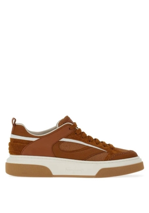Ferragamo Cassina Leather Low-Top Sneakers