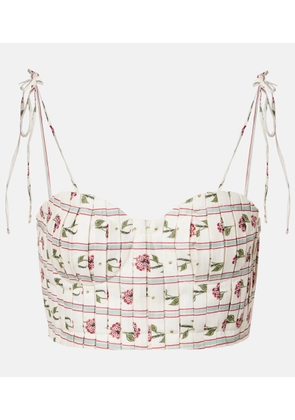 Agua by Agua Bendita Morgina floral linen top