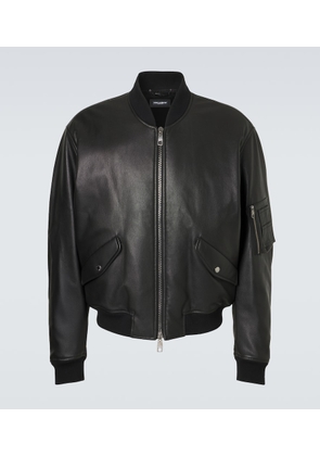 Dolce&Gabbana Leather bomber jacket