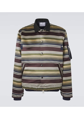 Sacai Striped blouson jacket