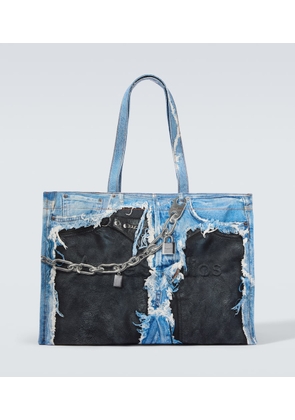 Acne Studios Trompe-lâoil printed canvas tote bag