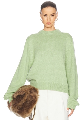 Helsa Lynnea Crew Pullover in Sea Foam - Green. Size S (also in ).