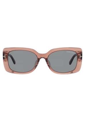 Tom Ford Brown Gradient Square Ladies Sunglasses FT1170-K 48F 54