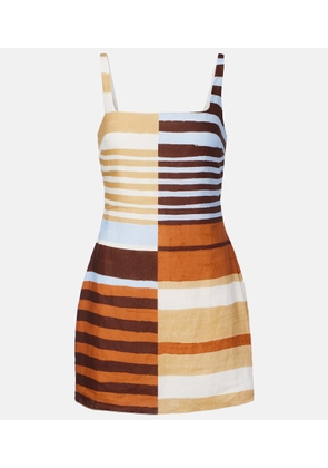 Cala de la Cruz Siela striped linen minidress