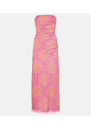Cala de la Cruz Daphne printed mesh midi dress