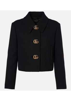 Gucci Double G cropped wool crepe jacket