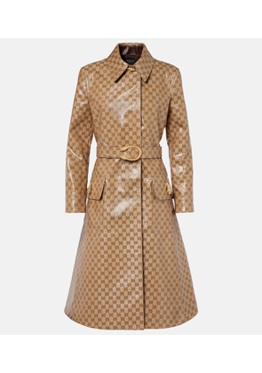 Gucci GG Canvas belted coat
