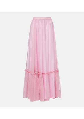 Gucci GG printed silk chiffon maxi skirt