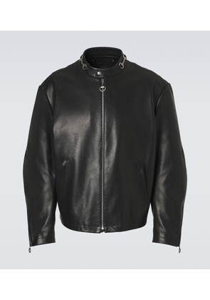 Gucci Horsebit leather jacket