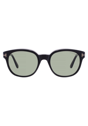 Tom Ford Mert Green Round Mens Sunglasses FT1180 01N 53