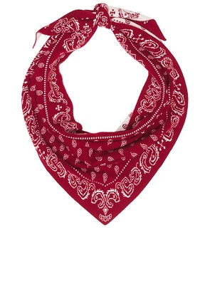 Guest In Residence The Wild Rag in Ruby & Cream - Red. Size all.