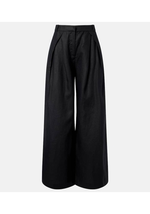Faithfull Sofia pleated linen wide-leg pants