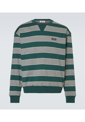Miu Miu Striped cotton jersey sweatshirt