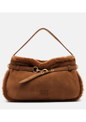 Miu Miu Aventure suede shoulder bag
