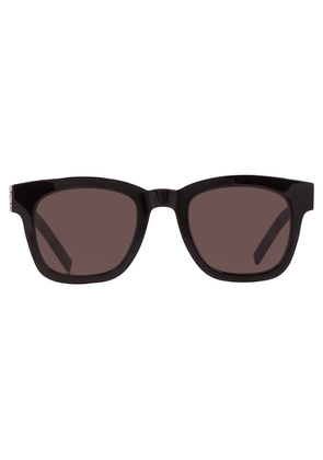 Saint Laurent Black Square Unisex Sunglasses SL M124 001 49