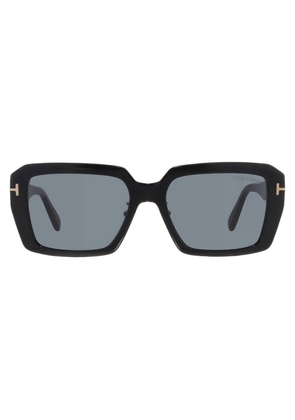 Tom Ford Grey Rectangular Sunglasses FT1164-K 01A 54