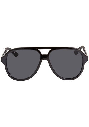 Gucci Grey Pilot Mens Sunglasses GG0688S 001 59