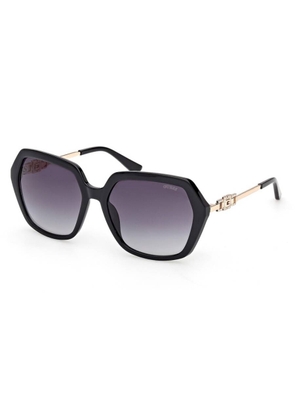 Guess Smoke Gradient Geometric Ladies Sunglasses GU00267 01B 57